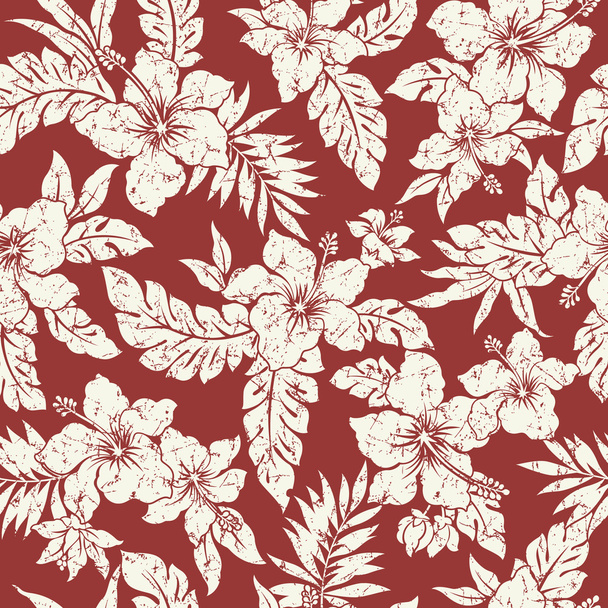 Tropical flower pattern - Вектор,изображение
