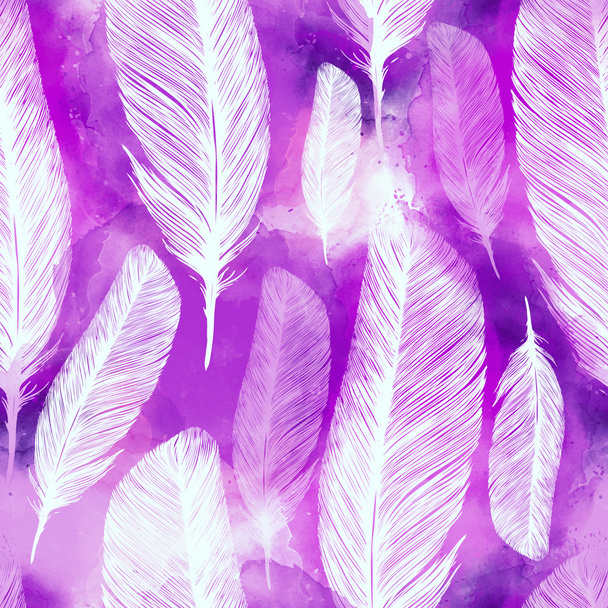 feathers boho. seamless pattern - Фото, зображення