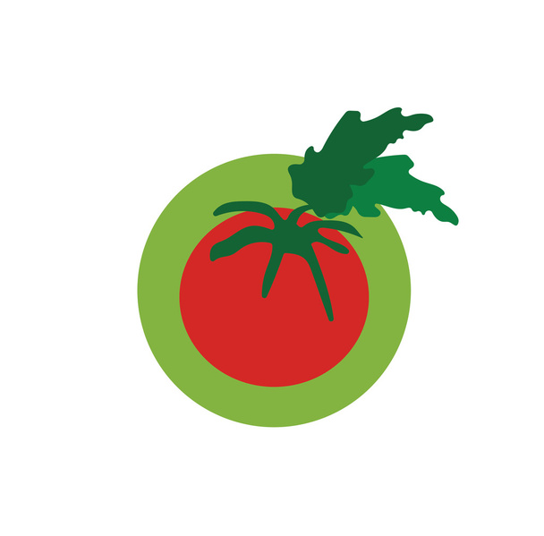 icono de tomate vegetal colorido
 - Vector, Imagen