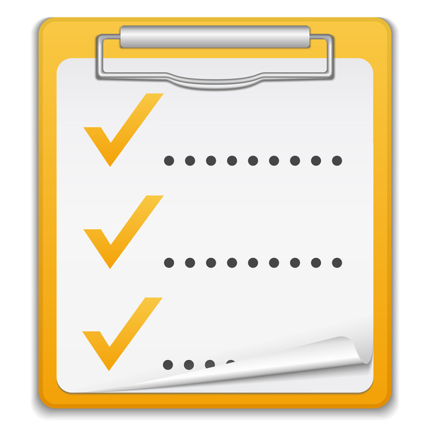 Clipboard with Checklist Icon - Vettoriali, immagini