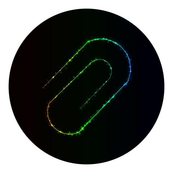 Clip icono de luces de gradiente sobre fondo negro
 - Vector, imagen