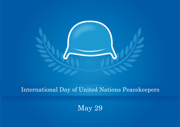 Міжнародний день миротворців організації Об'єднаних Націй - Вектор, зображення