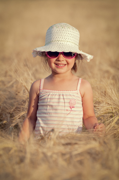 Happy girl in the field - Photo, image