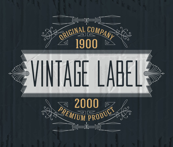 Vintage typographic label premium - Vector, Imagen