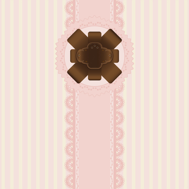 Label roze en chocolade achtergrond vintage stijl - Vector, afbeelding