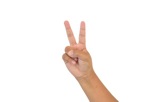αριθμός δύο χέρι σύμβολο - Φωτογραφία, εικόνα