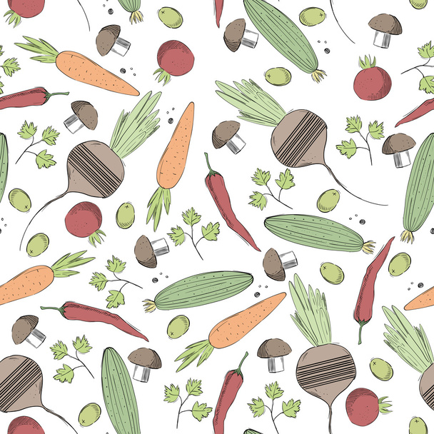 Sketch of vegetables - Vector, Image