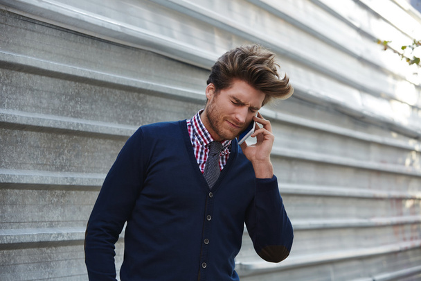 Young businessman talking smartphone phone - Фото, зображення