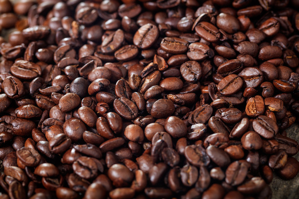 Palone ziarna kawy w tle - Zdjęcie, obraz