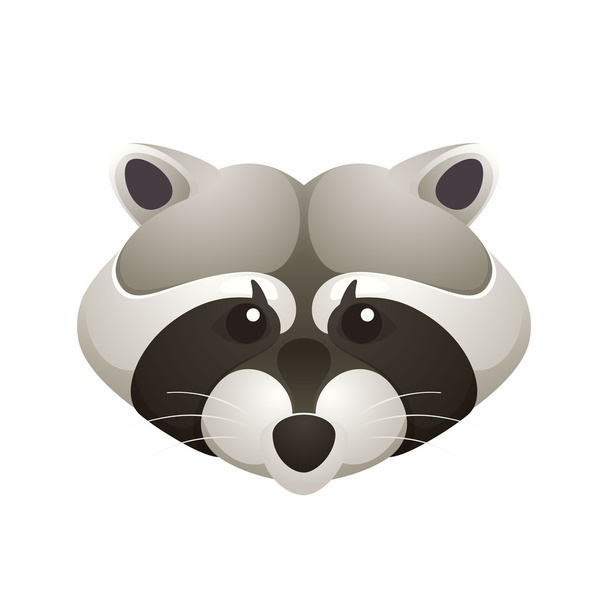 Raccoon logo. Isolated raccoon head. - Διάνυσμα, εικόνα