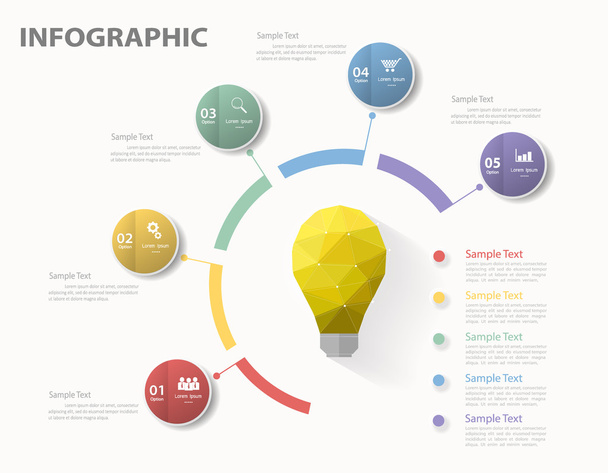 Infographic template. Vector illustration can be used for workflow layout - Vecteur, image
