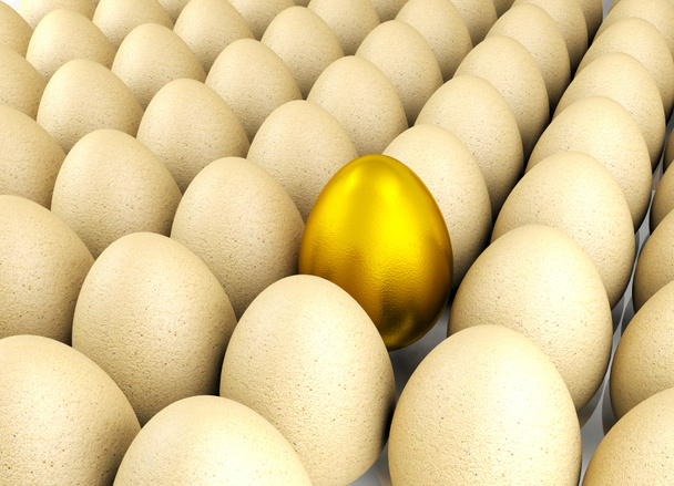 Πολύτιμο χρυσό αυγό για αντίληψη της ηγεσίας - Φωτογραφία, εικόνα