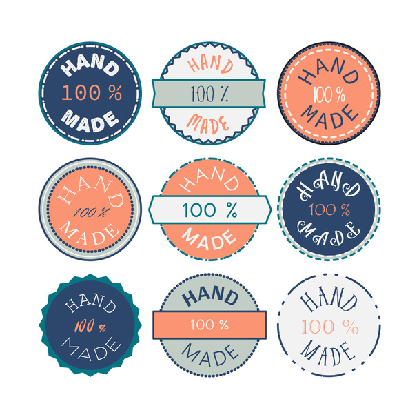 Hand Made Badge - Vector, Image