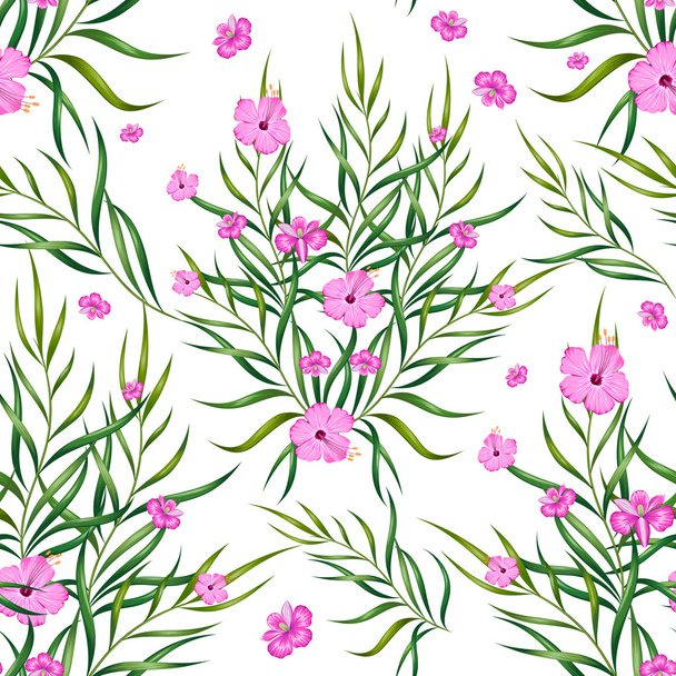 Seamless Pattern with Exotic Tropical Flower - Vettoriali, immagini