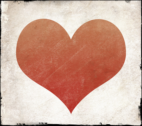 Red heart shape with texture - Фото, зображення