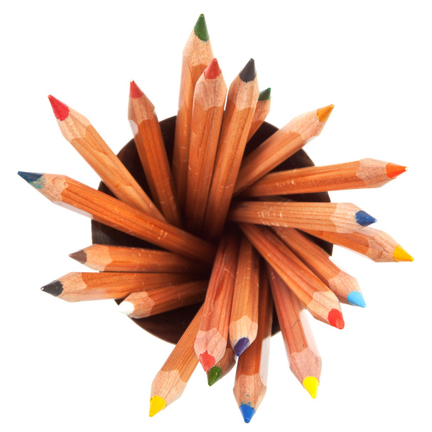 Кольорові олівці з білим тлом
 - Фото, зображення