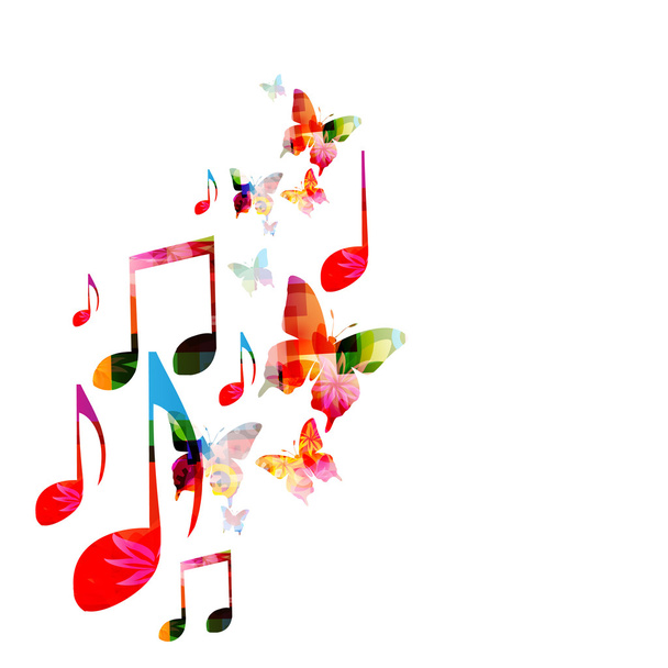colorful music background - Vector, imagen