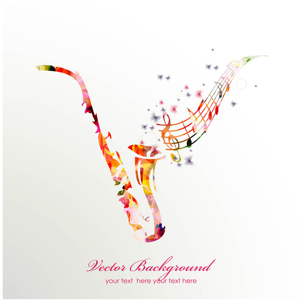 Colorful music background - Vector, Image