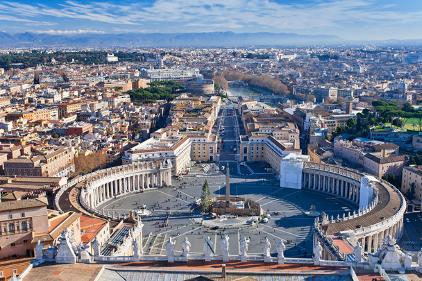 St.Peter kare, Roma üzerinde göster - Fotoğraf, Görsel