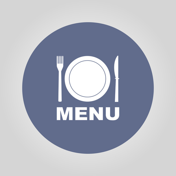 menu with cutlery sign - Vector, Image
