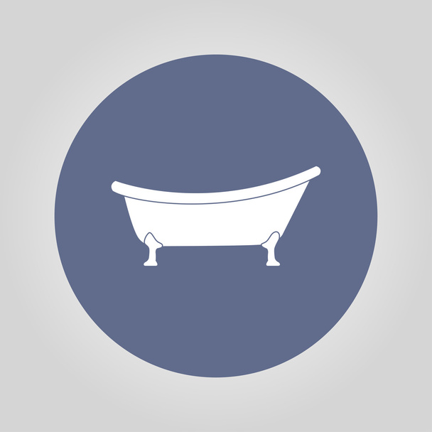 Bathtub Icon. Flat design style. - Vector, Image