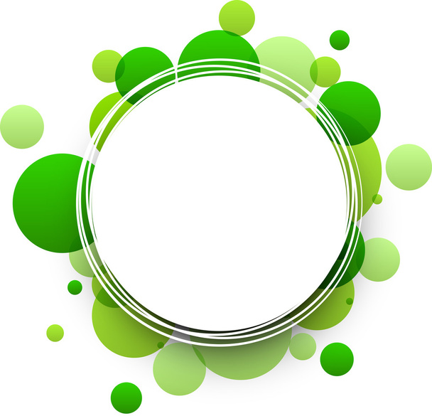 Round green background - Vector, imagen