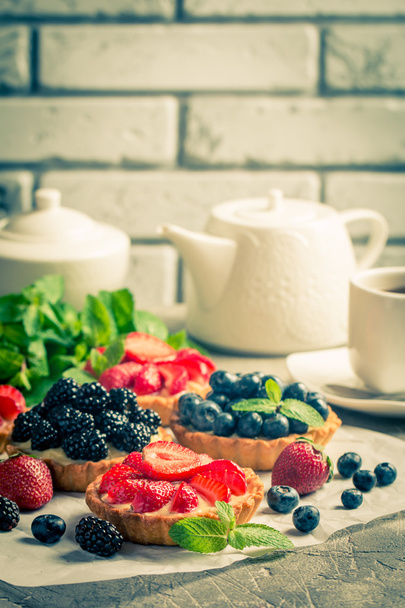 Fresh homemade berrie tarts - Photo, Image