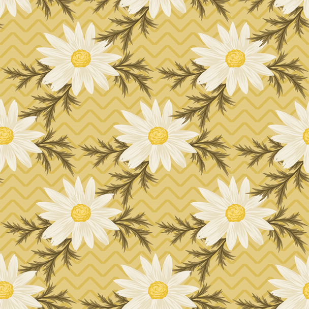 Daisy seamless pattern - Vetor, Imagem