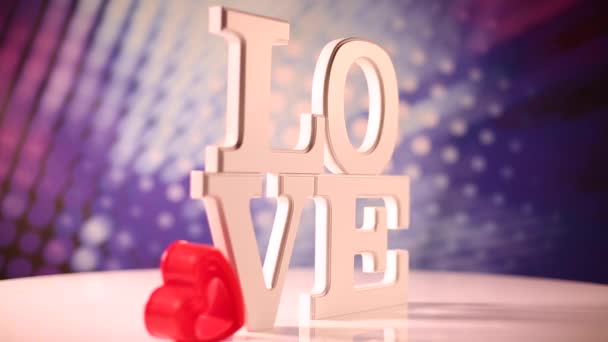 Αγάπη σημάδι με κόκκινη καρδιά  - Πλάνα, βίντεο