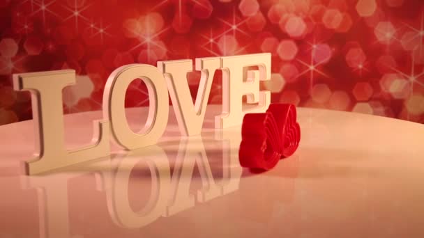 Αγάπη σημάδι με κόκκινη καρδιά  - Πλάνα, βίντεο