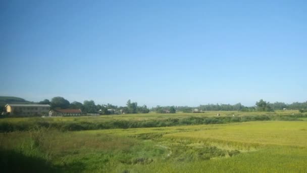 Countryside landscape view from train window - Footage, Video