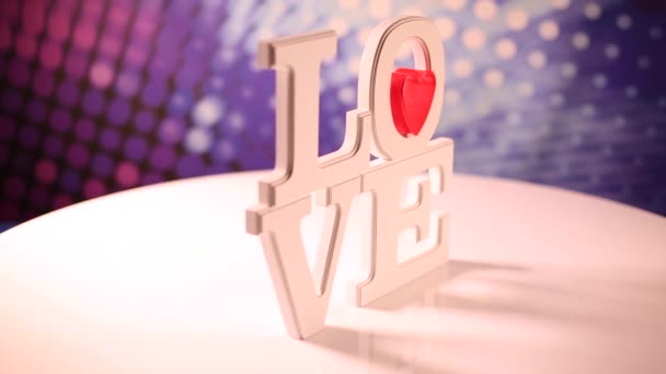 Love sign with red heart  - Footage, Video