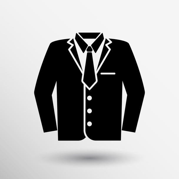 Waiter suit  jacket icon vector jacket shirt business logo - Wektor, obraz