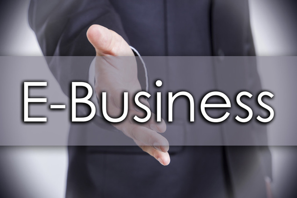 E-Business - бизнес-концепция с текстом
 - Фото, изображение