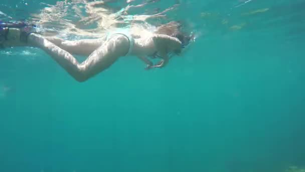 Mulher nadando na água
 - Filmagem, Vídeo