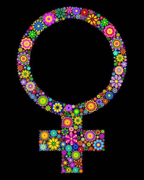 Símbolo femenino
 - Vector, Imagen
