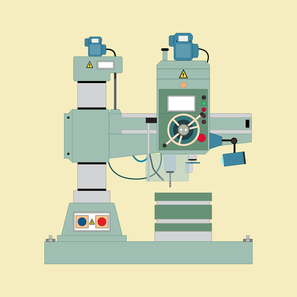 Радиальная сверлильная машина
 - Вектор,изображение