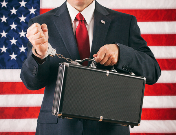 Politician: Man Handcuffed To A Briefcase Of Top Secret Informat - Photo, Image