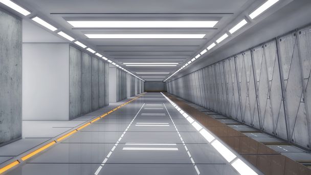 Arquitectura de corredor futurista
  - Foto, Imagen