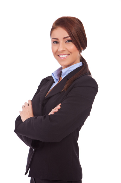 Beautiful young business woman smiling - Photo, image