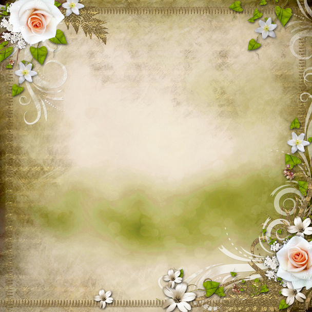 Vintage background with roses - Foto, immagini