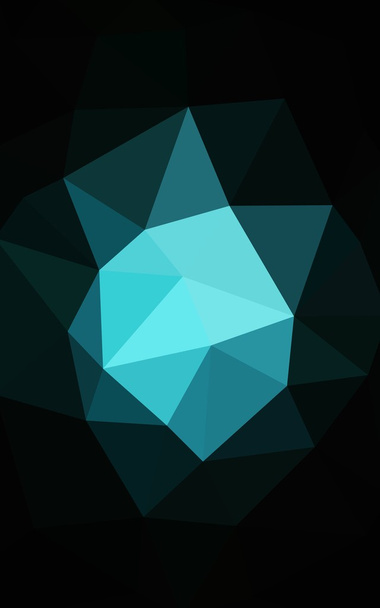 三角形と折り紙スタイルの勾配から成っている暗い青色のポリゴン デザイン パターン - 写真・画像