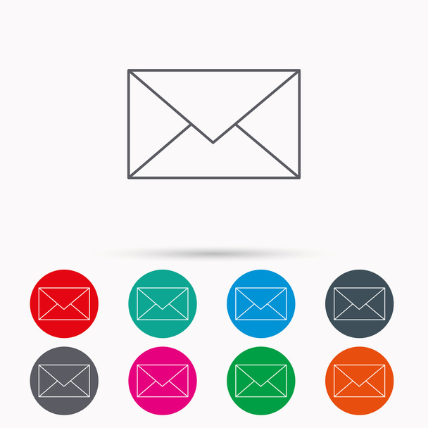 Envelope mail icon. Email message sign. - Vector, imagen