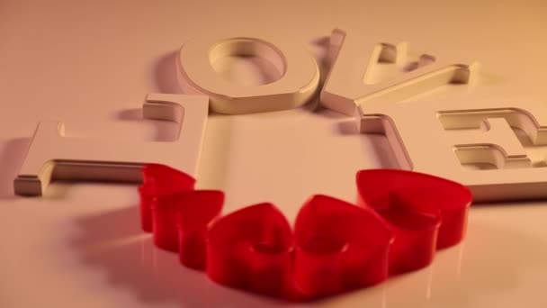 Liefde bord met rode harten  - Video