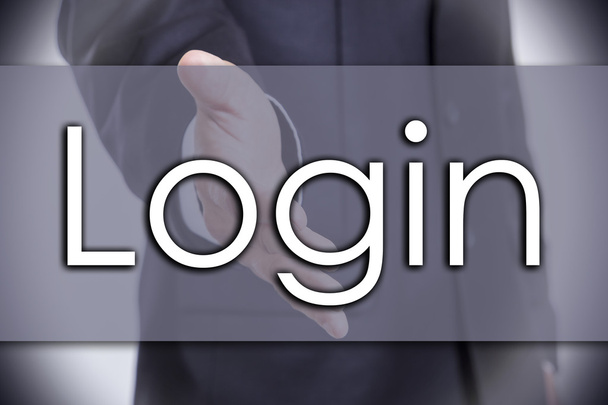 Login - business concept with text - Photo, Image