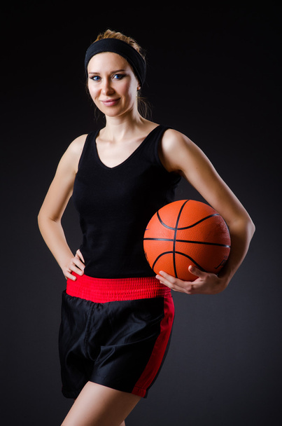 Woman with basketball in sport concept - Foto, immagini