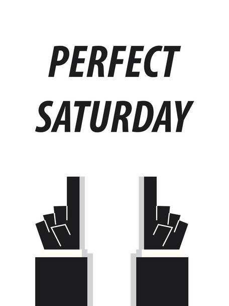 Perfecte zaterdag typografie vectorillustratie - Vector, afbeelding