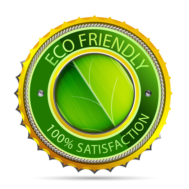Eco friendly gold icon - Vector, Image