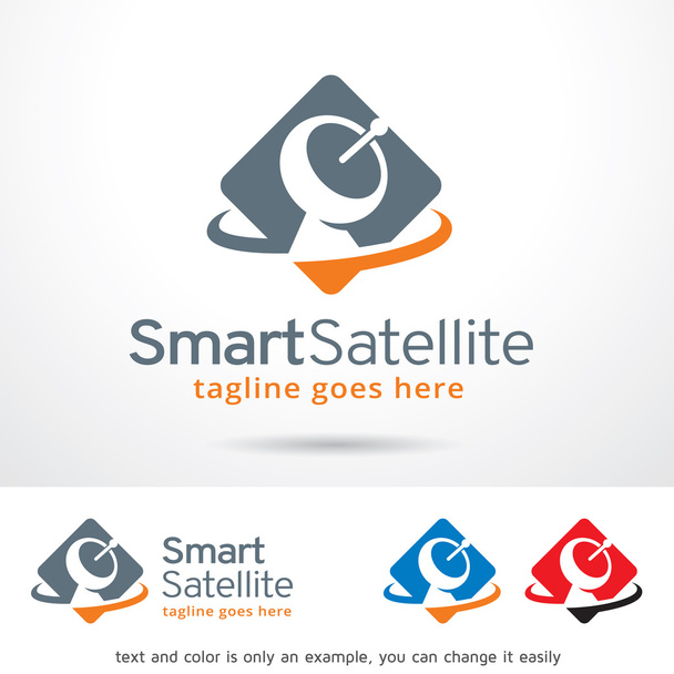 Slimme satelliet Logo Template Design Vector - Vector, afbeelding