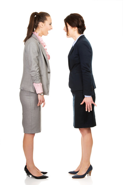 Angry businesswomans screaming at each other. - Foto, Imagen
